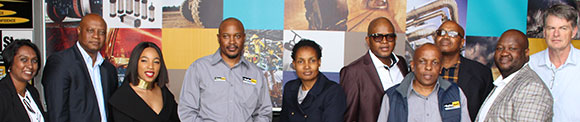 From l: Evershree Mathadeen, country distribution and retail manager, Parker; Seaparo Sekoati, Limpopo Economic Development MEC; Tebogo Macheke, board chairperson, ParkerStore Limpopo; Brian Munetsi, executive director, ParkerStore Limpopo; Thembi Nkadimeng, executive mayor, Polokwane; Lehlogonolo Masoga, legislature deputy speaker, Limpopo; Jacob Mothobi, technical director, ParkerStore Limpopo; John Dombo, senior manager, Ivan Plats; Tebogo Brian van Wyk, director, ParkerStore Limpopo; Eugene Nortje, new business development manager, Stefanutt Stocks Mining Services.